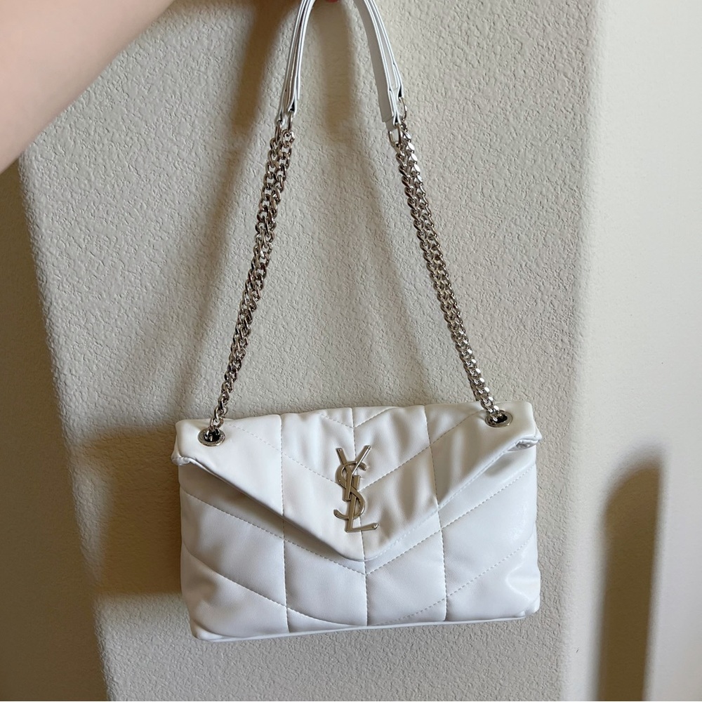 NEW Puffer Small Chain Bag - White